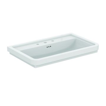 Lavoar pe mobilier Ideal Standard Atelier Calla alb lucios 87 cm cu 3 orificii baterie