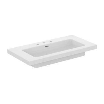 Lavoar pe mobilier Ideal Standard Atelier Extra alb lucios cu 3 orificii baterie 101 cm