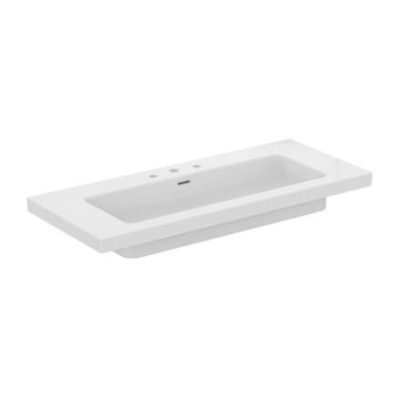Lavoar pe mobilier Ideal Standard Atelier Extra alb lucios cu 3 orificii baterie 121 cm