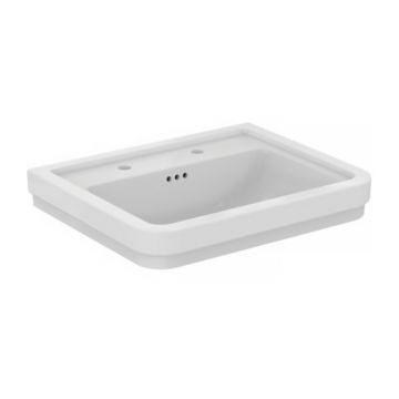 Lavoar suspendat Ideal Standard Atelier Calla alb lucios 62 cm cu 2 orificii baterie si preaplin
