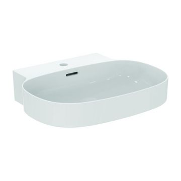Lavoar suspendat Ideal Standard Atelier Linda-X 60 cm alb lucios cu orificiu baterie si preaplin