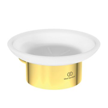 Savoniera Ideal Standard Atelier Conca design rotund auriu periat