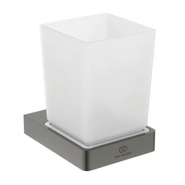Suport periute de dinti Ideal Standard Atelier Conca patrat gri Magnetic Grey