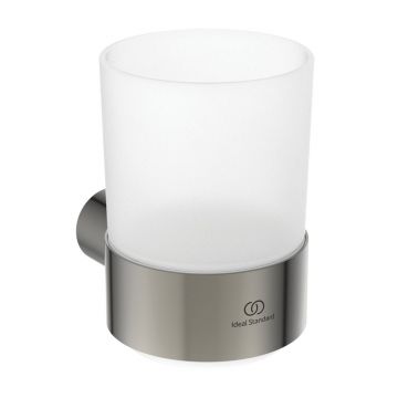 Suport periute de dinti Ideal Standard Atelier Conca rotund argintiu Silver Storm