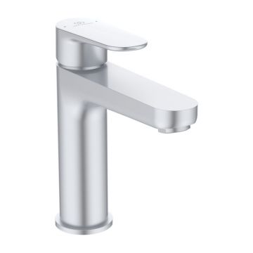 Baterie lavoar Ideal Standard Cerafine O argintiu mat cu ventil Click-Clack
