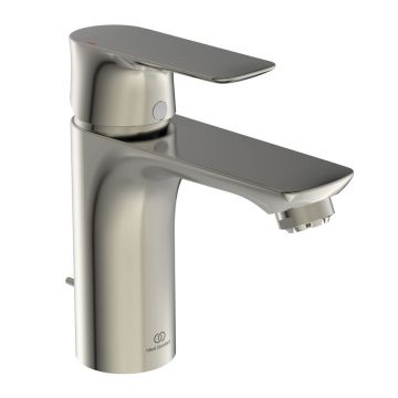 Baterie lavoar Ideal Standard Connect Air pentru presiune scazuta argintiu Silver Storm cu ventil metalic