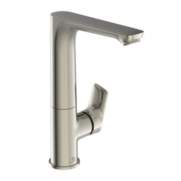 Baterie lavoar inalta Ideal Standard Connect Air argintiu Silver Storm cu pipa rotativa