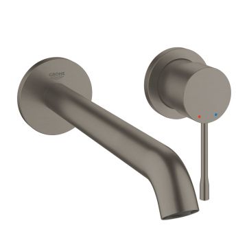Baterie lavoar incastrata Grohe Essence L 23 cm antracit periat Hard Graphite fara corp ingropat