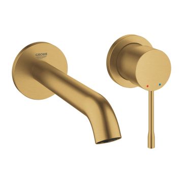 Baterie lavoar incastrata Grohe Essence M 18 cm auriu periat Cool Sunrise fara corp ingropat