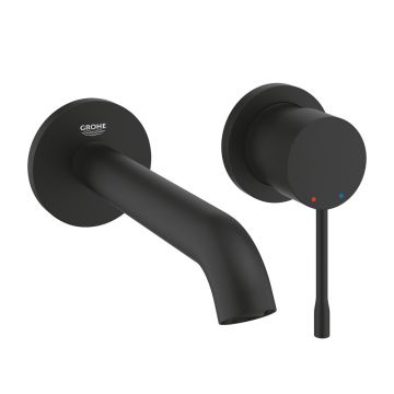 Baterie lavoar incastrata Grohe Essence M 18 cm negru mat Phantom Black fara corp ingropat