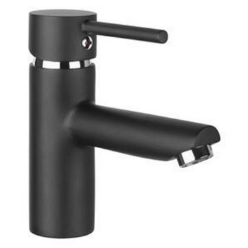 Baterie lavoar monocomanda negru mat Invena Dafni