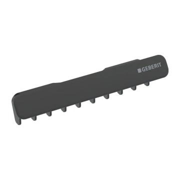 Capac de scurgere pentru lavoar Geberit One cu insertie de pieptene si fixare magnetica negru mat