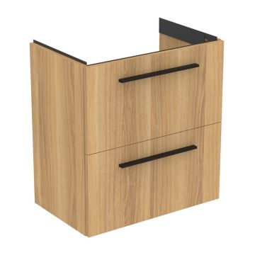 Dulap baza suspendat Ideal Standard i.life S 2 sertare stejar 60 cm