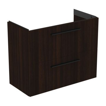 Dulap baza suspendat Ideal Standard i.life S 2 sertare stejar cafeniu 80 cm