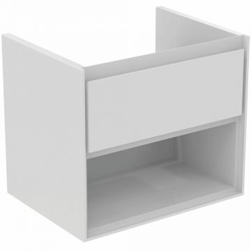 Dulap suspendat pentru lavoar alb Ideal Standard Connect Air 60 cm cu spatiu depozitare E0818B2
