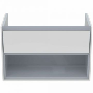 Dulap suspendat pentru lavoar alb Ideal Standard Connect Air 80 cm cu spatiu depozitare E0818KN