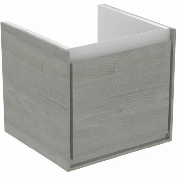 Dulap suspendat pentru lavoar gri deschis lemn Ideal Standard Connect Air Cube 43.5 cm