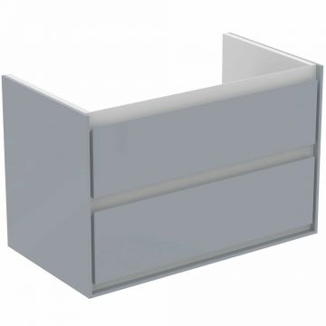 Dulap suspendat pentru lavoar gri deschis mat Ideal Standard Connect Air 80 cm