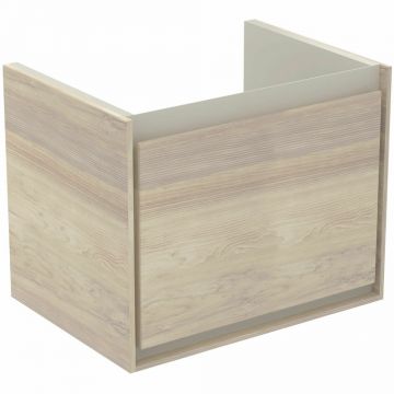 Dulap suspendat pentru lavoar maro deschis lemn Ideal Standard Connect Air 50 cm