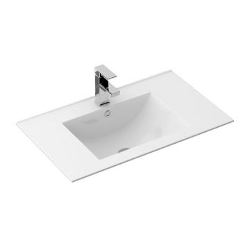 Lavoar incastrat Rea Dafne dreptunghiular finisaj alb lucios 72 cm