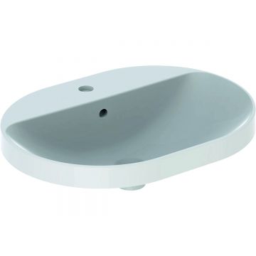 Lavoar oval Geberit VariForm Elliptic 60x45cm montare in blat alb