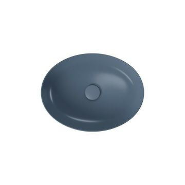 Lavoar pe blat asimetric albastru mat Cersanit Larga Rocklite 50 cm