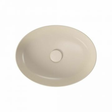 Lavoar pe blat Cersanit Larga Rocklite bej mat 50 cm