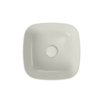 Lavoar pe blat patrat gri mat Cersanit Larga Rocklite 38 cm