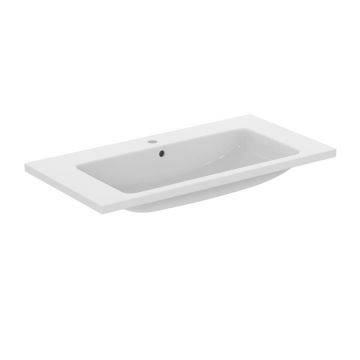 Lavoar suspendat Ideal Standard i.life B alb lucios 101 cm cu orificiu baterie si preaplin