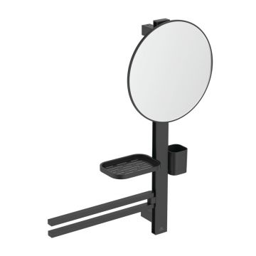 Set accesorii pentru lavoar Ideal Standard Alu+ negru mat 70 cm din aluminiu