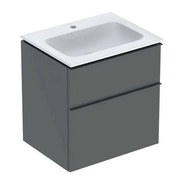 Set dulap baza suspendat Geberit iCon lava mat 2 sertare si lavoar alb 60 cm