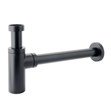 Sifon estetic pentru lavoar FDesign Kleome cilindric negru mat