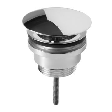 Ventil ceramic fix Villeroy&Boch crom lucios pentru lavoare fara preaplin