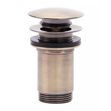 Ventil lavoar Click-Clack FDesign Kleome bronz periat cu preaplin