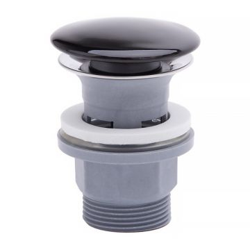 Ventil lavoar Click-Clack FDesign Kleome negru - gri cu preaplin