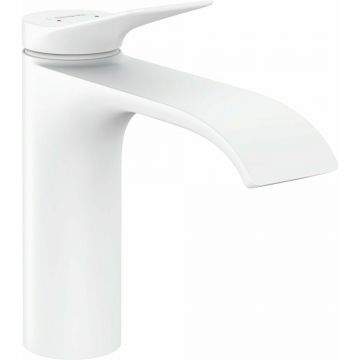 Baterie lavoar alb mat Hansgrohe Vivenis 110 fara ventil