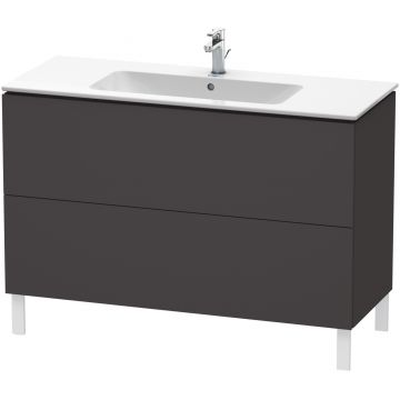Dulap baza pe pardoseala Duravit L-Cube cu doua sertare 122cm grafit super mat