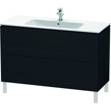 Dulap baza pe pardoseala Duravit L-Cube cu doua sertare 122cm stejar negru