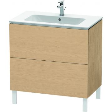 Dulap baza pe pardoseala Duravit L-Cube cu doua sertare 82cm stejar natur