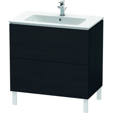 Dulap baza pe pardoseala Duravit L-Cube cu doua sertare 82cm stejar negru