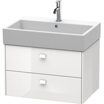 Dulap baza suspendat Duravit Brioso 684x442mm cu doua sertare alb lucios