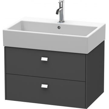 Dulap baza suspendat Duravit Brioso 684x442mm cu doua sertare grafit mat manere crom