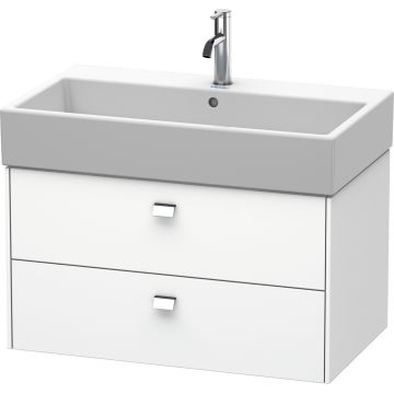 Dulap baza suspendat Duravit Brioso 784x442mm cu doua sertare alb mat manere crom