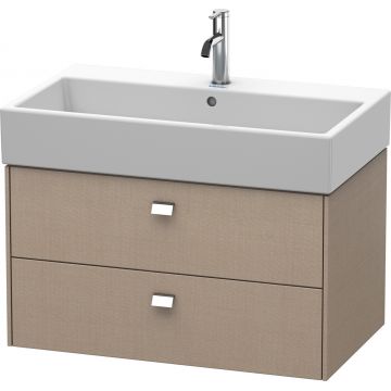 Dulap baza suspendat Duravit Brioso 784x442mm cu doua sertare linen décor manere crom