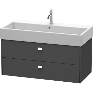 Dulap baza suspendat Duravit Brioso 984x442mm cu doua sertare grafit mat manere crom