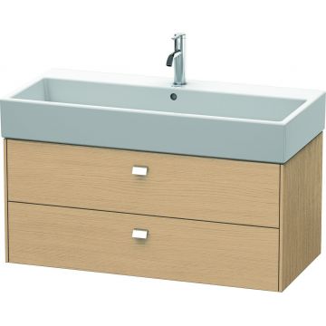 Dulap baza suspendat Duravit Brioso 984x442mm cu doua sertare stejar natur manere crom