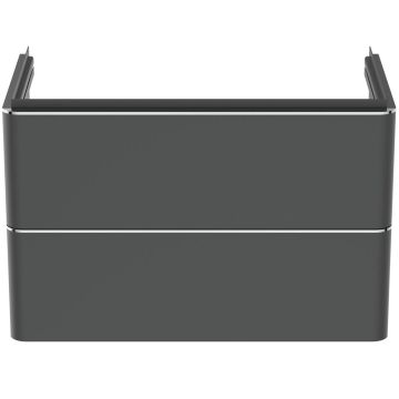 Dulap baza suspendat Ideal Standard Adapto 77x41cm cu doua sertare antracit mat