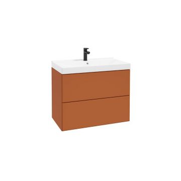 Dulap suspendat pentru lavoar maro mat Defra MO-RE 80 cm