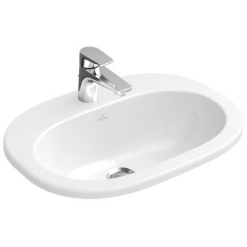 Lavoar oval Villeroy & Boch O.Novo 56cm montare in blat fara preaplin Alb Alpin