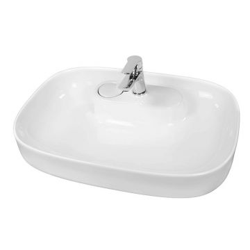 Lavoar pe blat alb Fluminia Pallas-V 60 cm